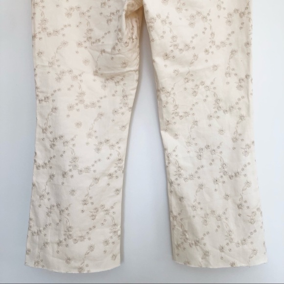 J.Crew Women's 10" Billie Demi Boot Crop Off-White Jeans Eyelet Embroidery 31 - Picture 9 of 15